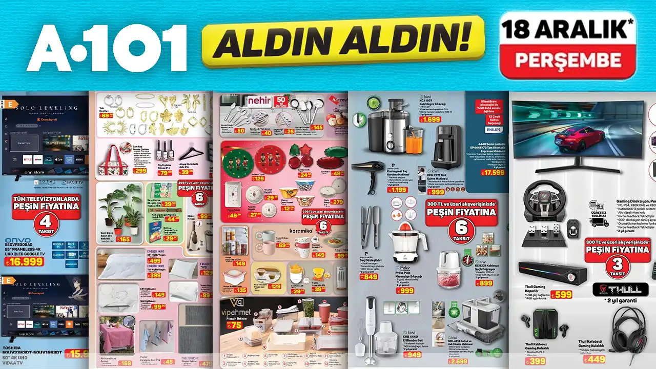 A101 18 Aralık 2025 Aktüel Ürünler Kataloğu
