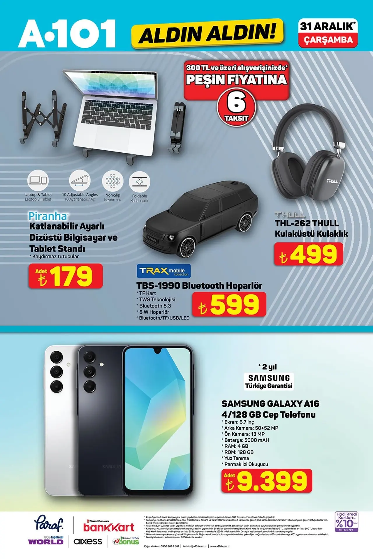 A101 31 Aralık 2025 Aktüel Ürünler Kataloğu Sayfa 1