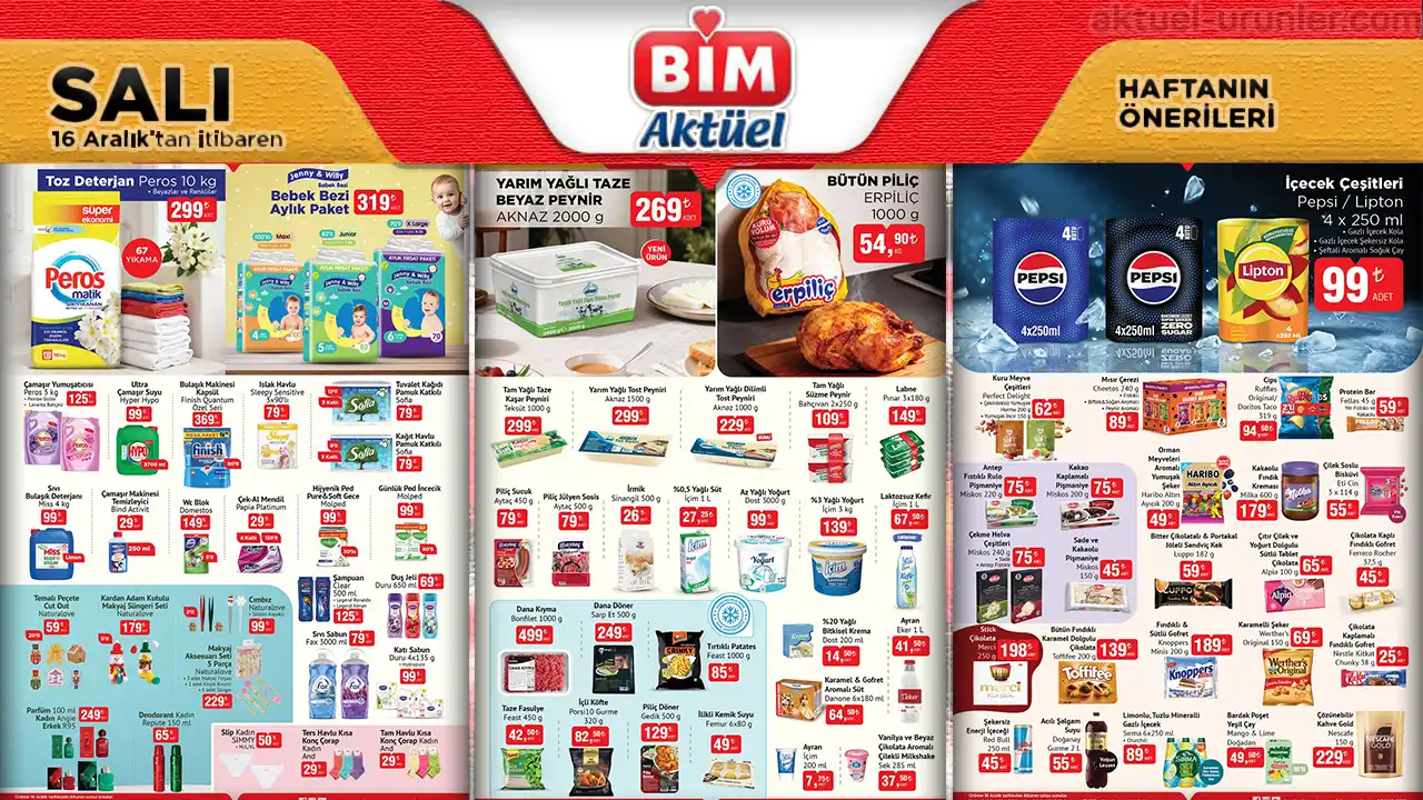 BİM 16 Aralık 2025 Aktüel Ürünler Kataloğu