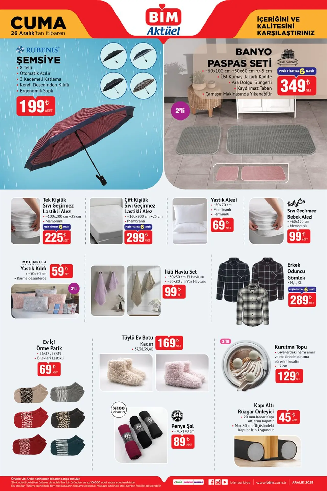 BİM 26 Aralık 2025 Kataloğu Bölüm 3