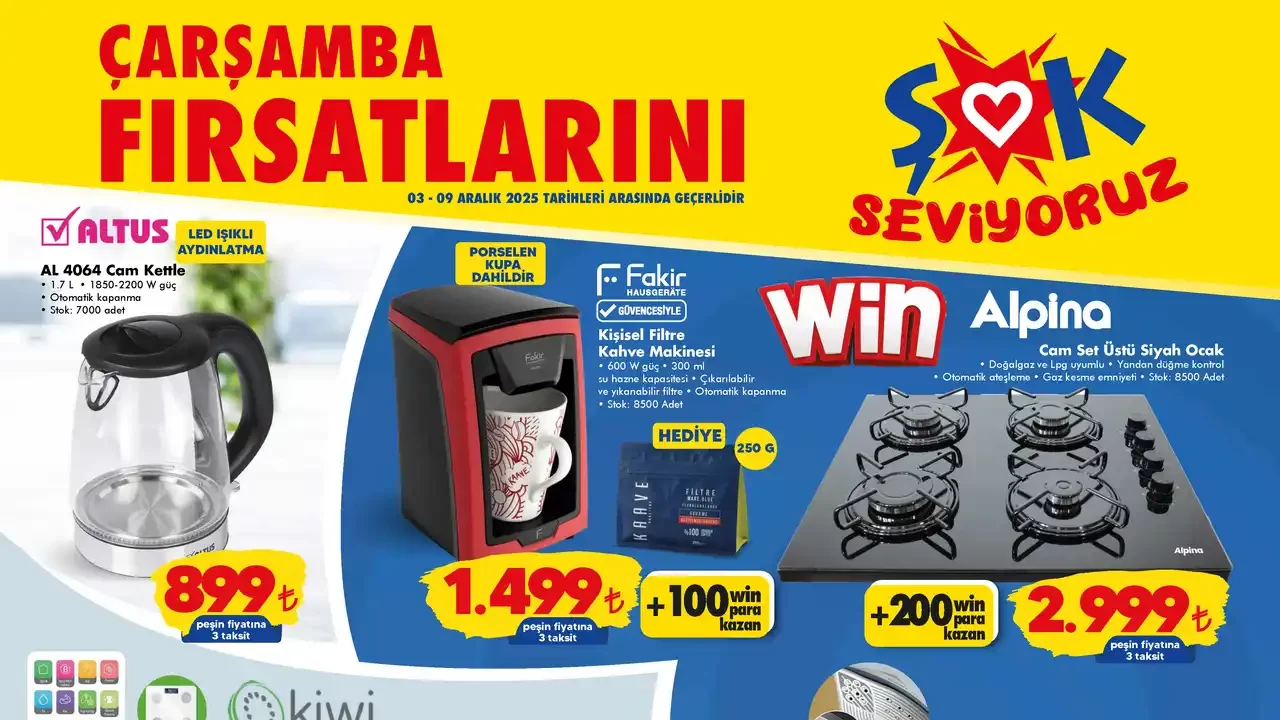 ŞOK 3 Aralık 2025 Aktüel Ürünler Kataloğu