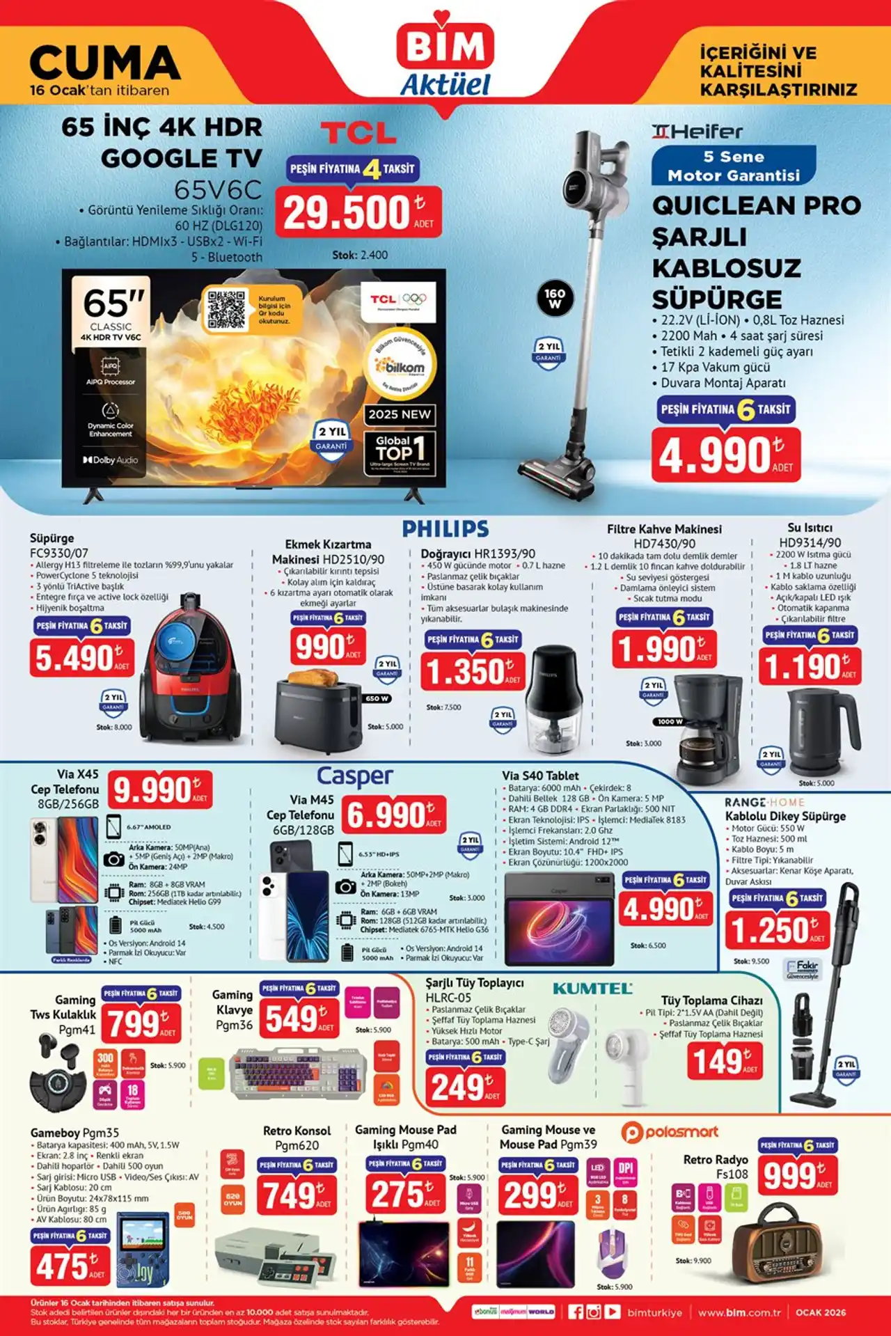 Bim 16 Ocak 2026 Aktüel Kataloğu