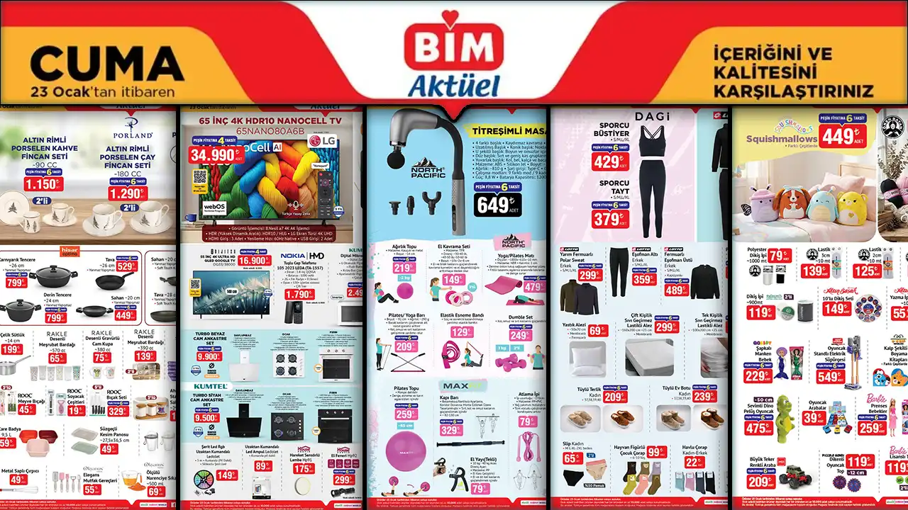 BİM 23 Ocak 2026 Aktüel Ürünler Kataloğu