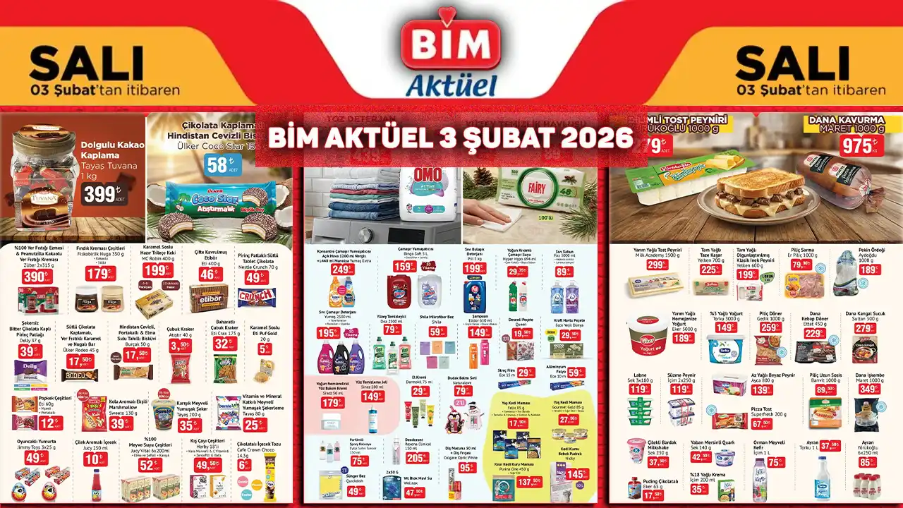 BİM 3 Şubat 2026 Aktüel Ürünler Kataloğu