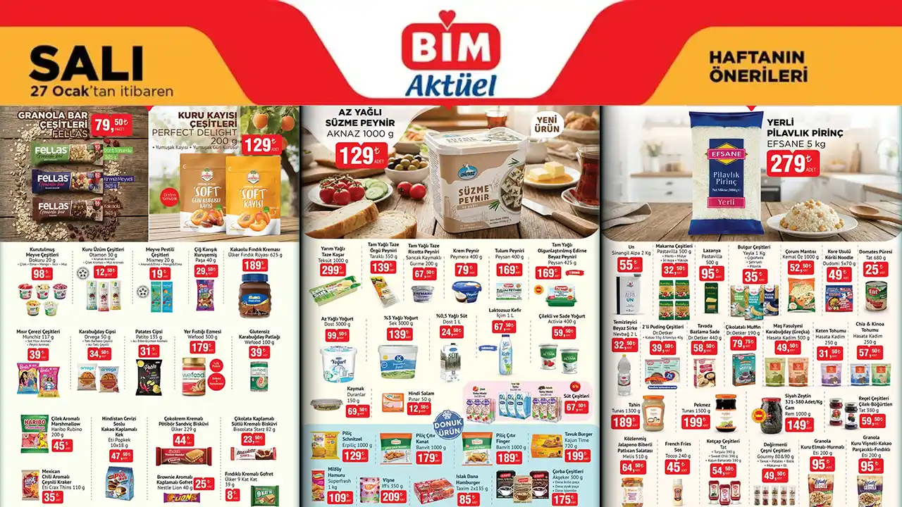 BİM 27 Ocak 2026 Aktüel Ürünler Kataloğu