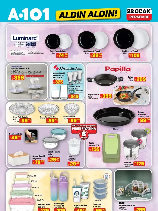 A101 22 Ocak 2026 kataloğunda neler var?