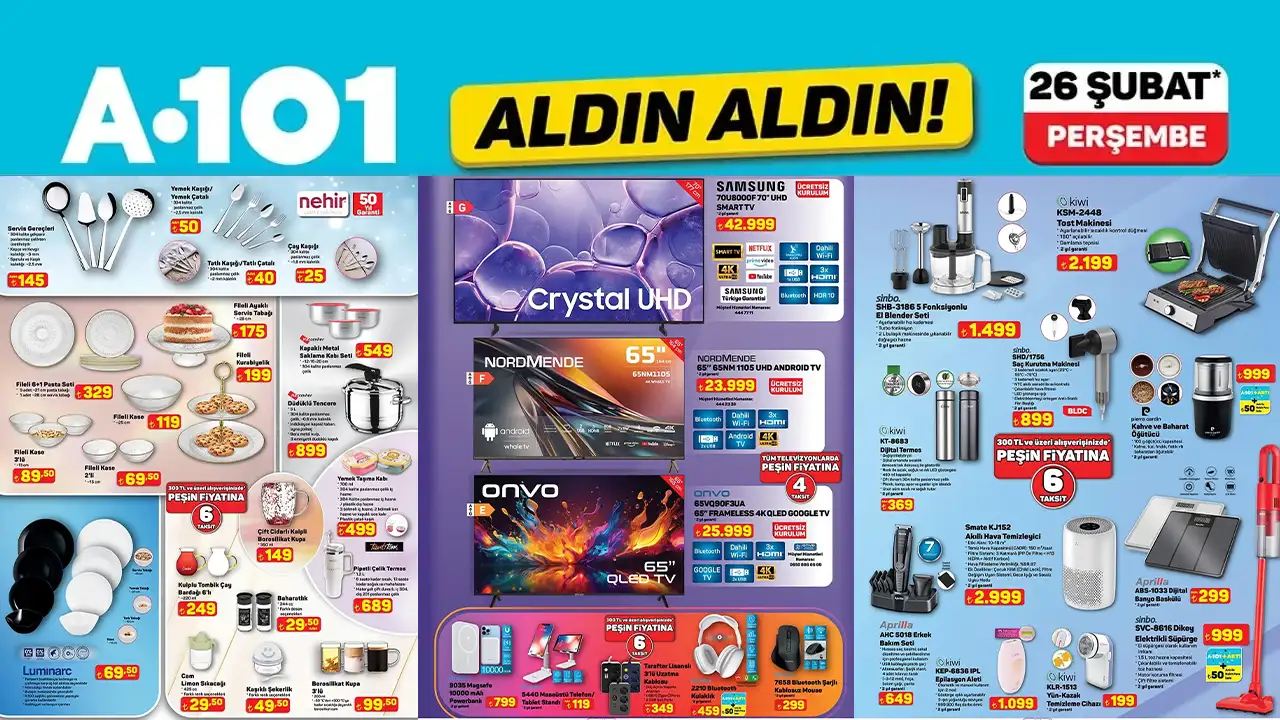A101 26 Şubat 2026 Aktüel Ürünler Kataloğu