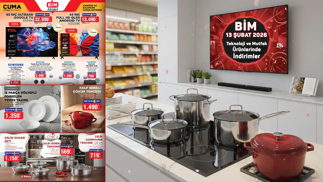 BİM’de Teknoloji ve Mutfak Ürünlerinde İndirimler Başlıyor! 13 Şubat 2026 Aktüel Katalog Analizi