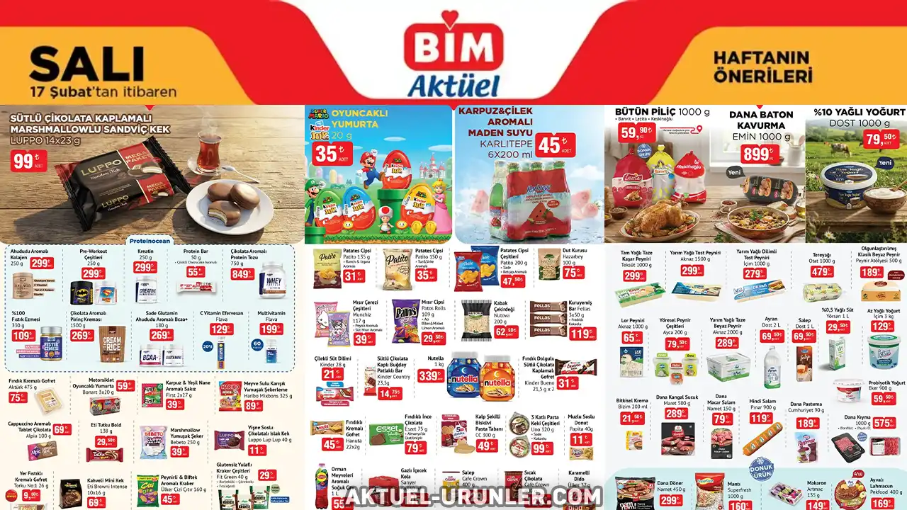 BİM 17 Şubat 2026 Aktüel Ürünler Kataloğu