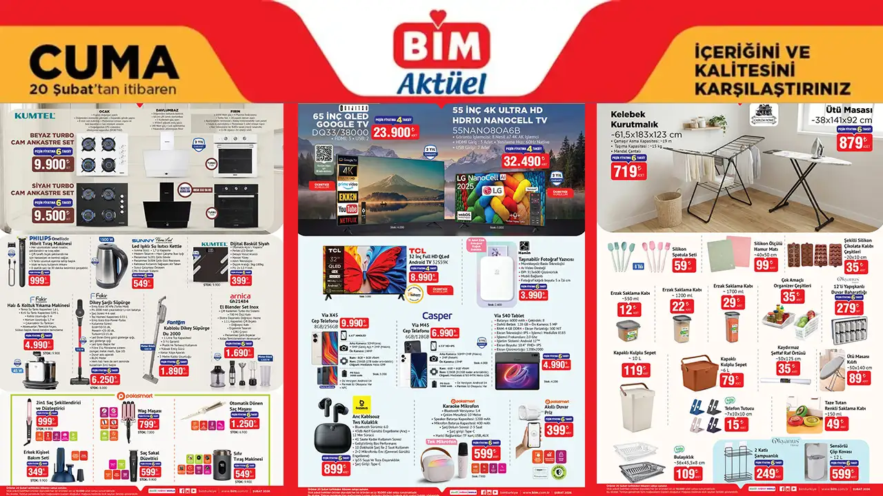 BİM 20 Şubat 2026 Aktüel Ürünler Kataloğu