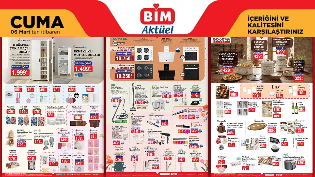 BİM 6 Mart 2026 Aktüel Ürünler Kataloğu
