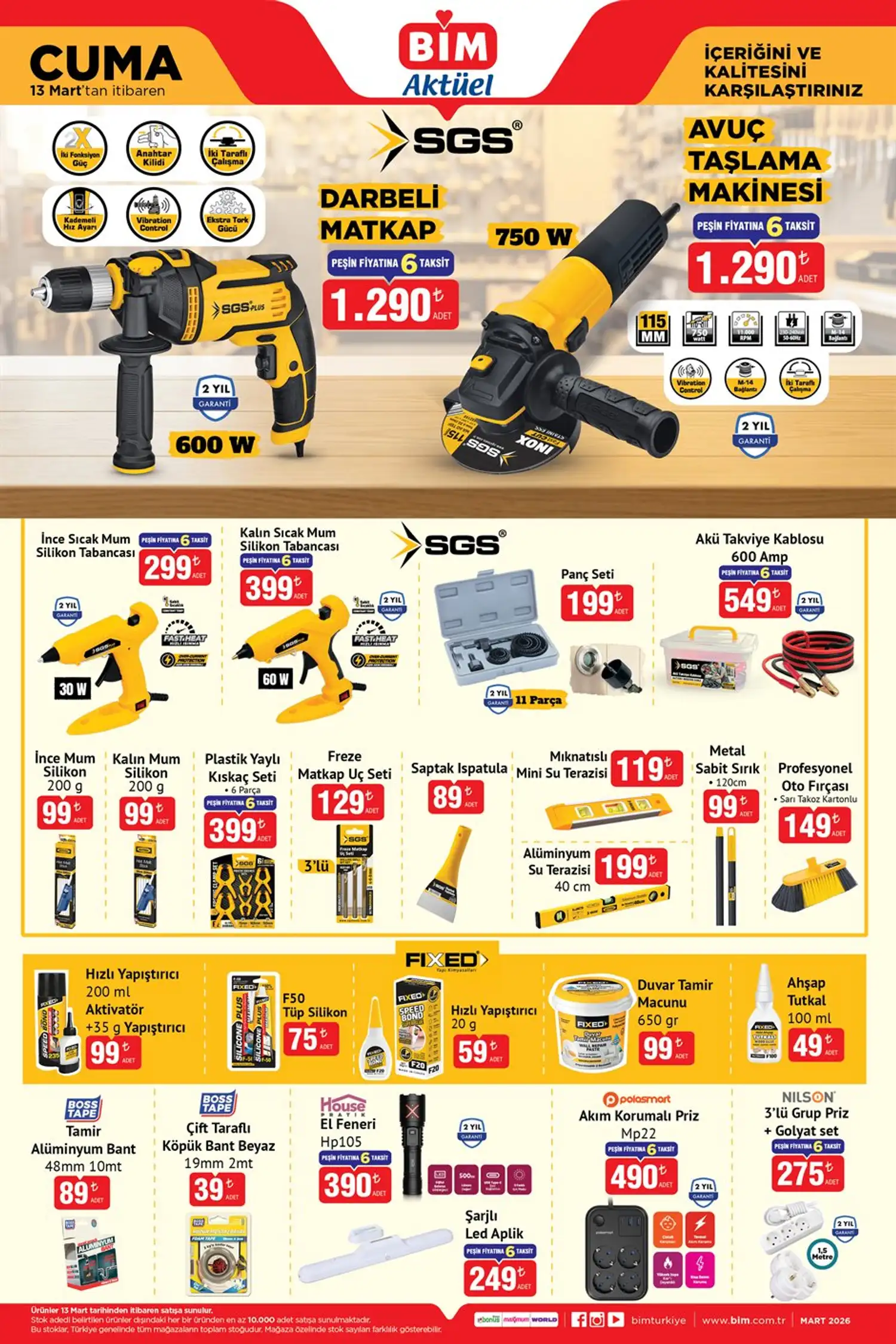 BİM 13 Mart 2026 Aktüel Ürünler Kataloğu 1