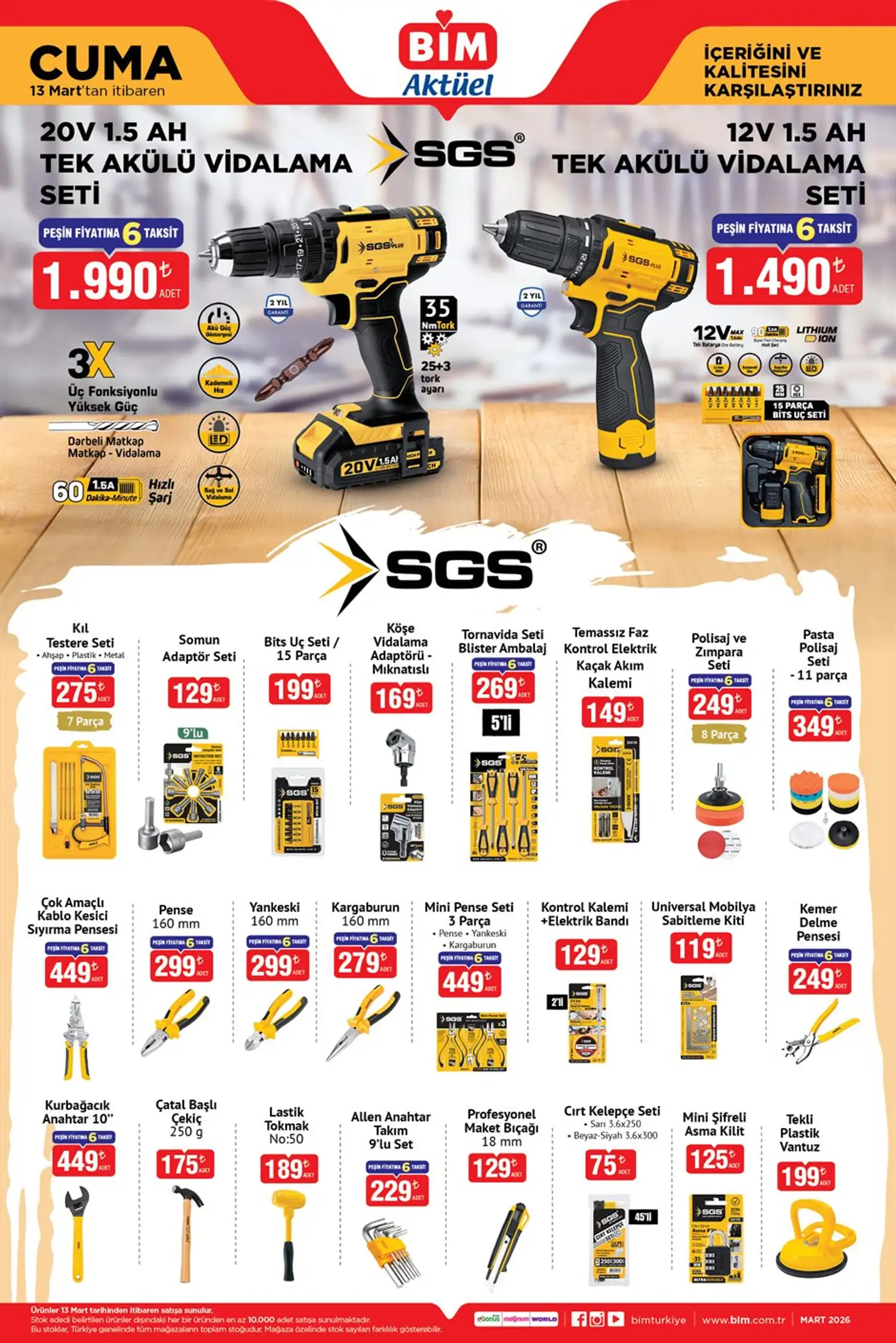 BİM 13 Mart 2026 Aktüel Ürünler Kataloğu 2