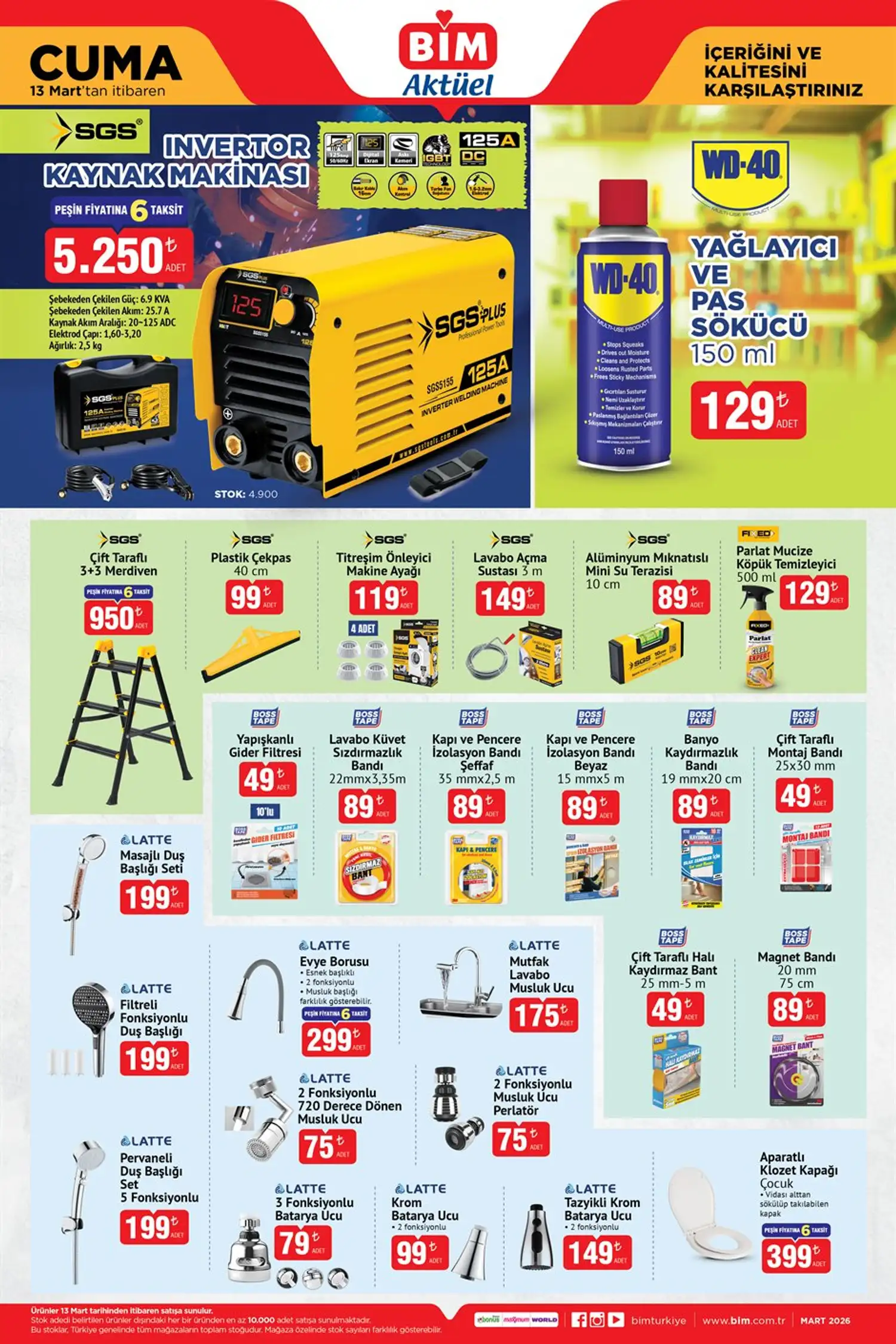BİM 13 Mart 2026 Aktüel Ürünler Kataloğu 3