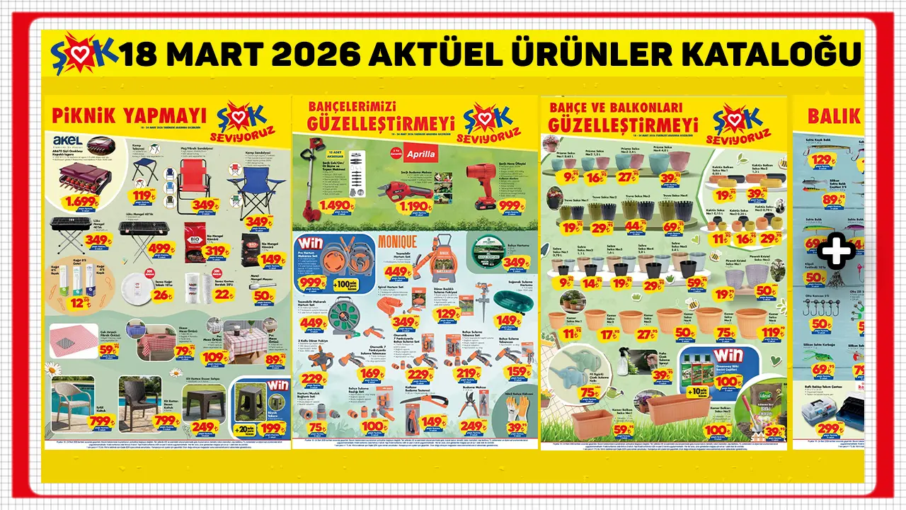 ŞOK 18 Mart 2026 Aktüel Ürünler Kataloğu