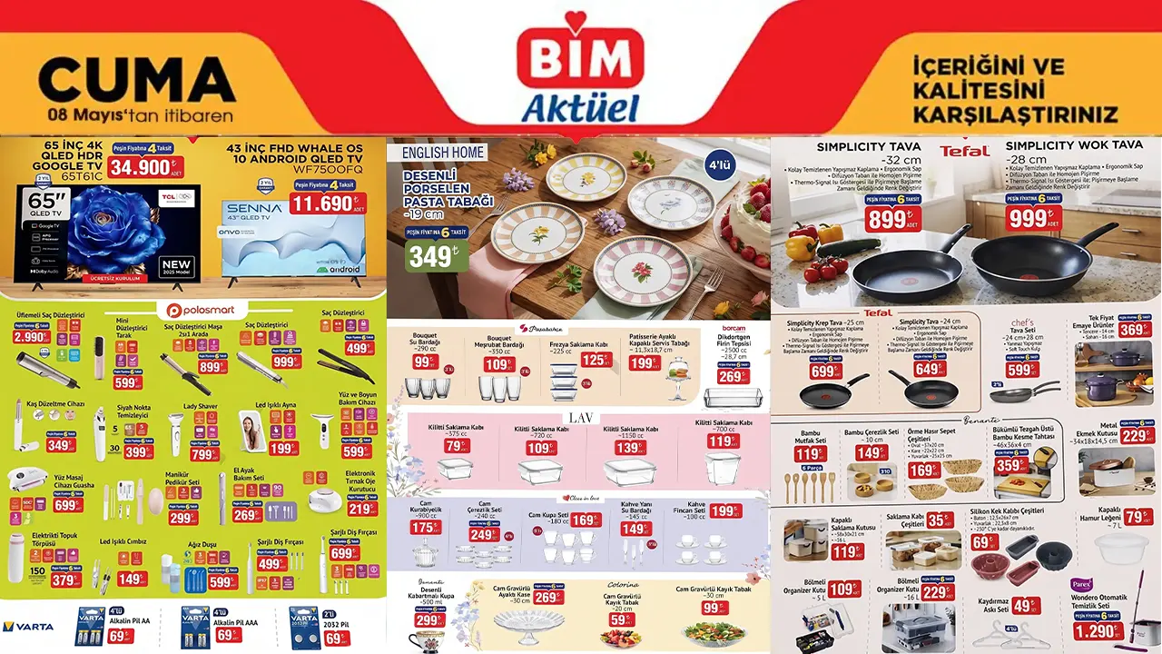 BİM 8 Mayıs 2026 Aktüel Ürünler Kataloğu