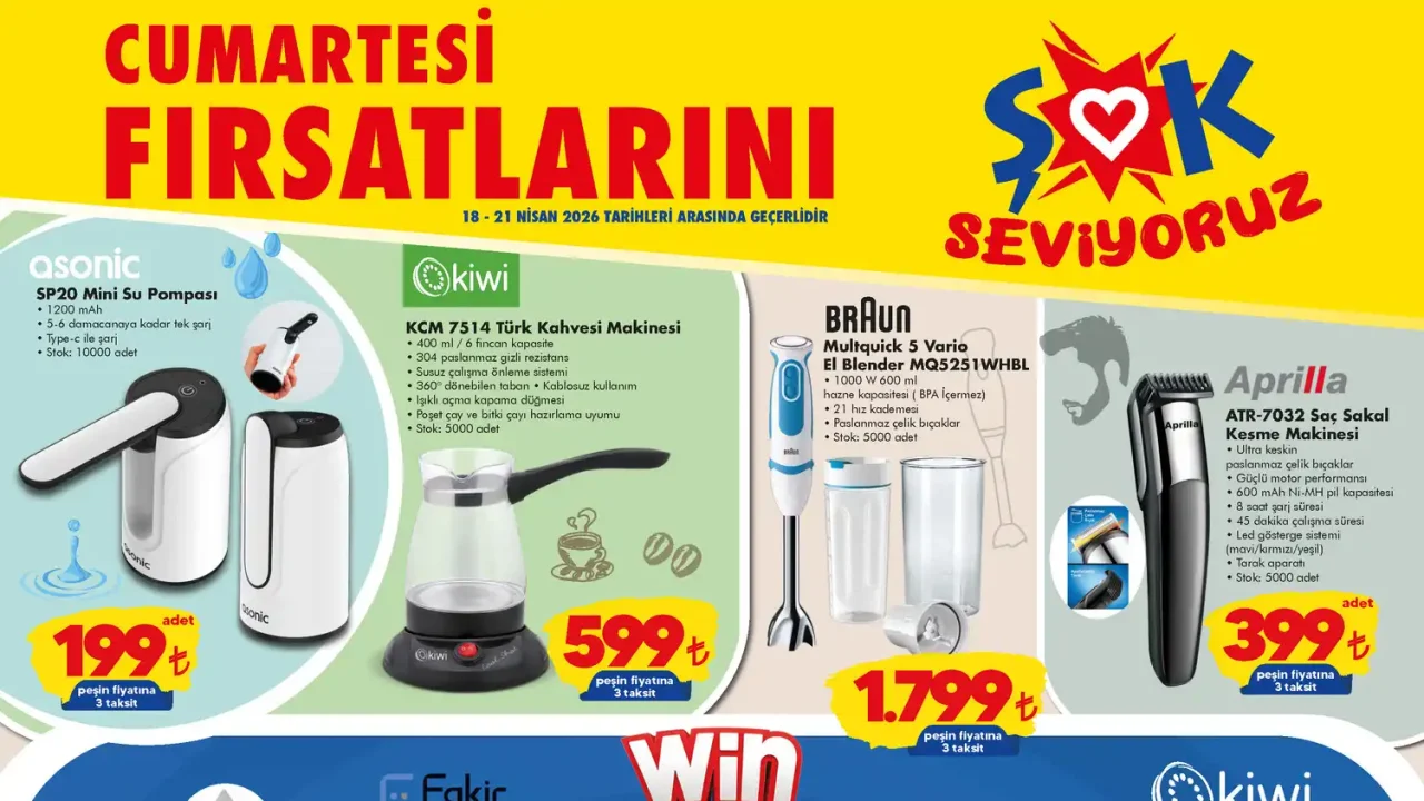 ŞOK 18 Nisan 2026 Aktüel Ürünler Kataloğu