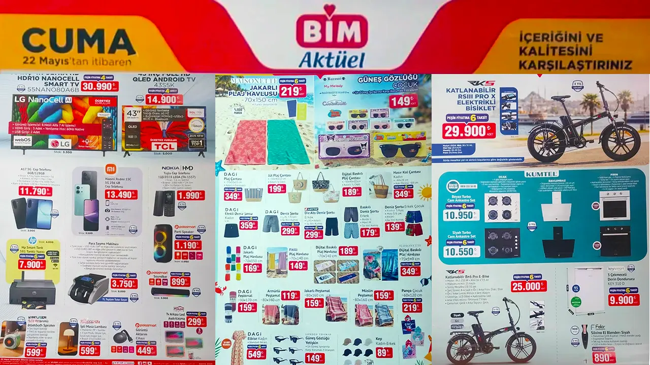 BİM 22 Mayıs 2026 Aktüel Ürünler Kataloğu