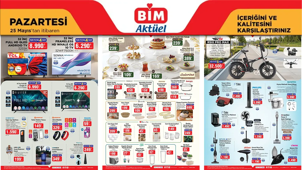 BİM 25 Mayıs 2026 Aktüel Ürünler Kataloğu