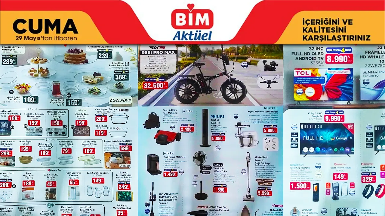 BİM 29 Mayıs 2026 Aktüel Ürünler Kataloğu