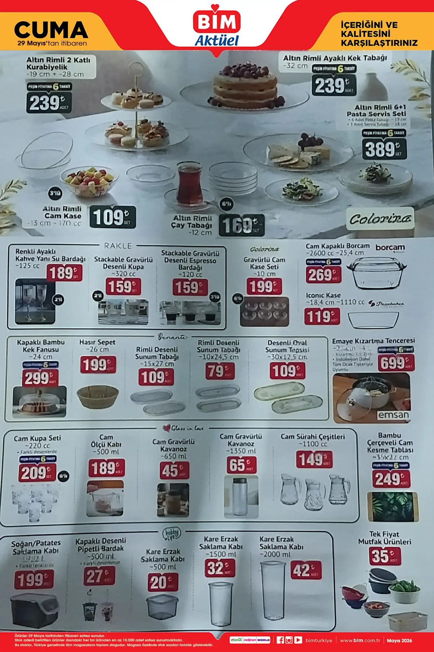 BİM 29 Mayıs 2026 Aktüel Ürünler Kataloğu 3