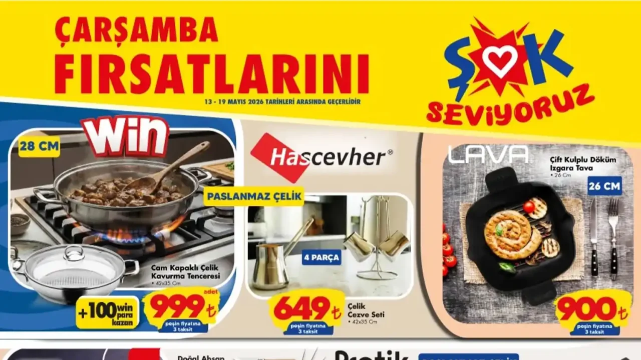 ŞOK 13 Mayıs 2026 Aktüel Ürünler Kataloğu