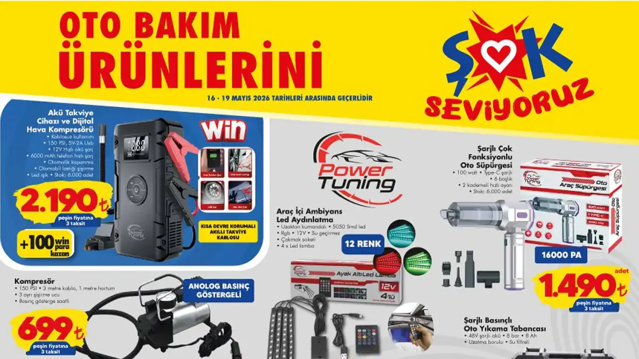 ŞOK 16 Mayıs 2026 Aktüel Ürünler Kataloğu