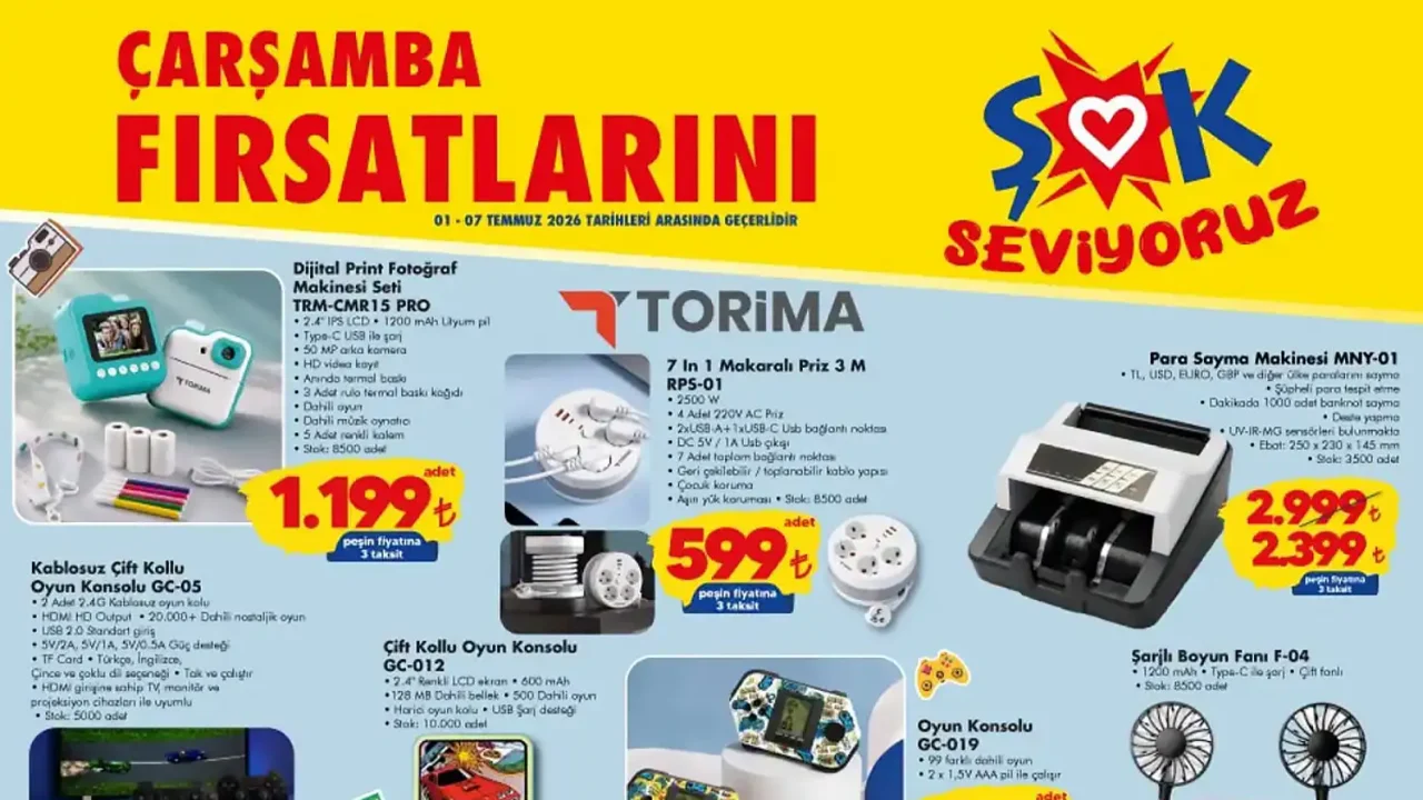ŞOK 1 Temmuz 2026 Aktüel Ürünler Kataloğu
