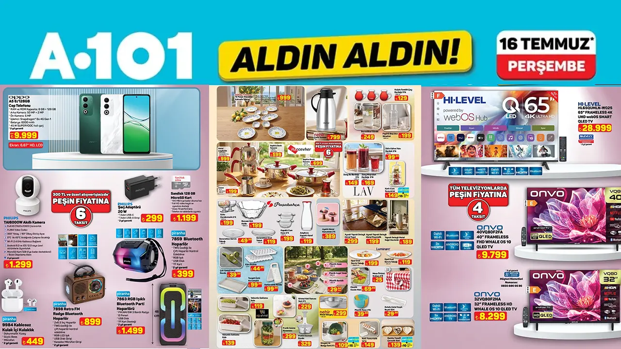 A101 16 Temmuz 2026 Aktüel Ürünler Kataloğu