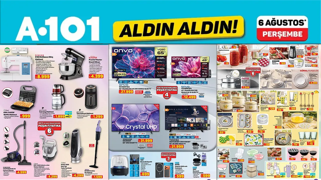 A101 6 Ağustos 2026 Aktüel Ürünler Kataloğu