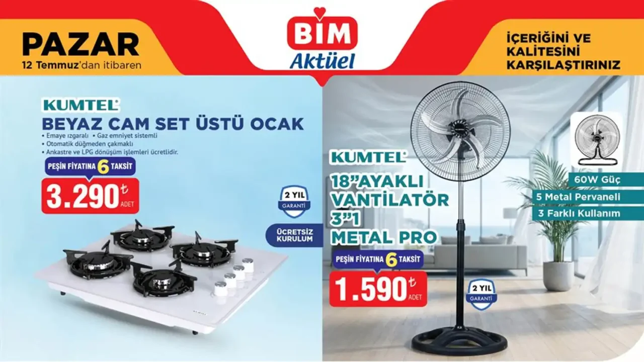 BİM 12 Temmuz 2026 Aktüel Ürünler Kataloğu