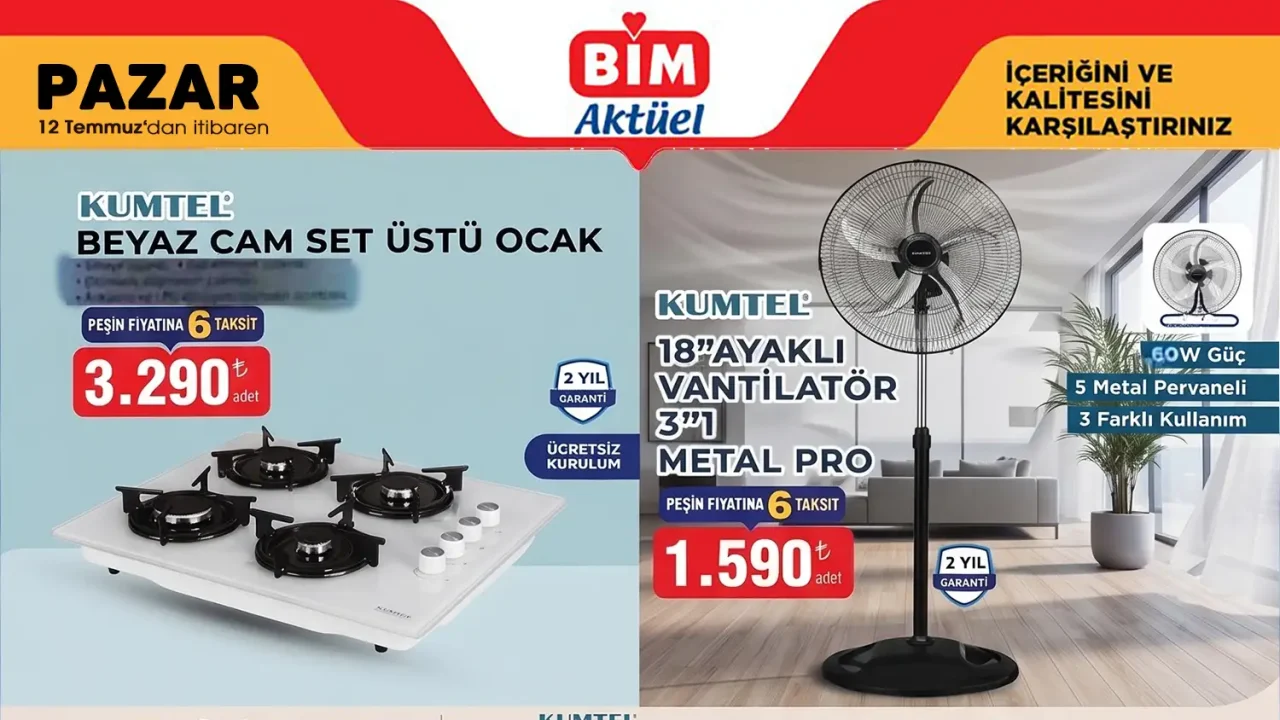 BİM 12 Temmuz 2026 Aktüel Ürünler Kataloğu
