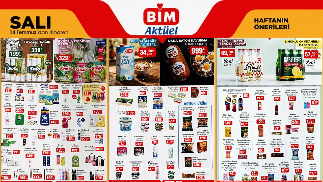 BİM 14 Temmuz 2026 Aktüel Ürünler Kataloğu
