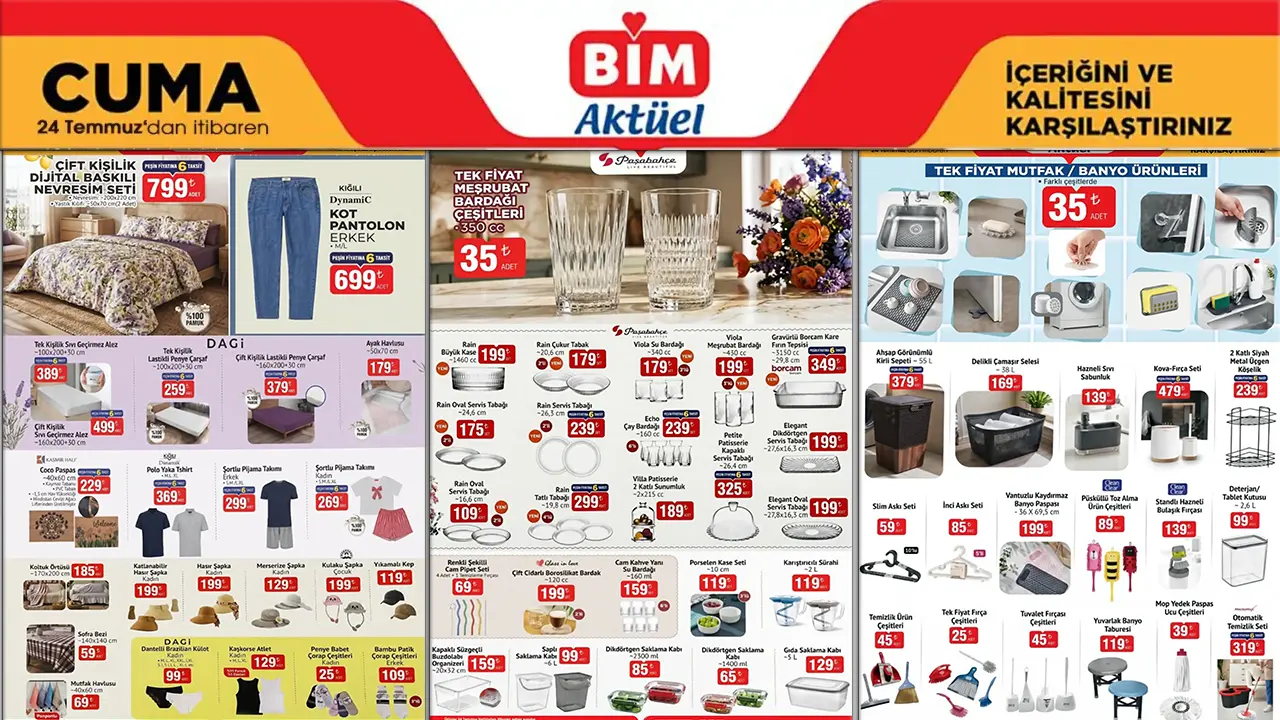BİM 24 Temmuz 2026 Aktüel Ürünler Kataloğu