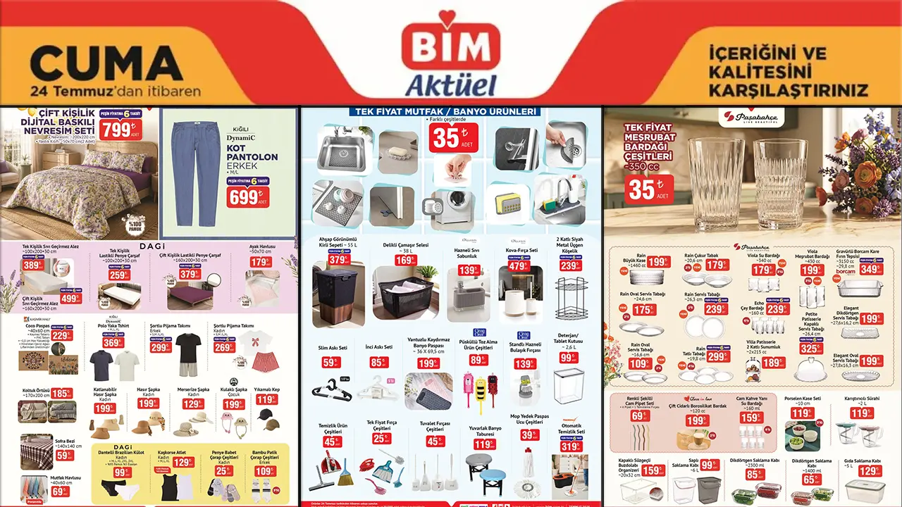 BİM 24 Temmuz 2026 Aktüel Ürünler Kataloğu