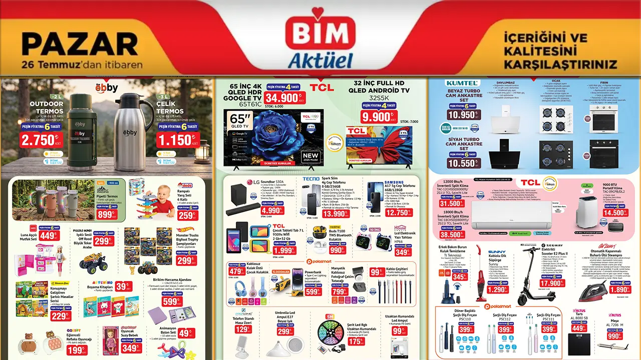BİM 26 Temmuz 2026 Aktüel Ürünler Kataloğu
