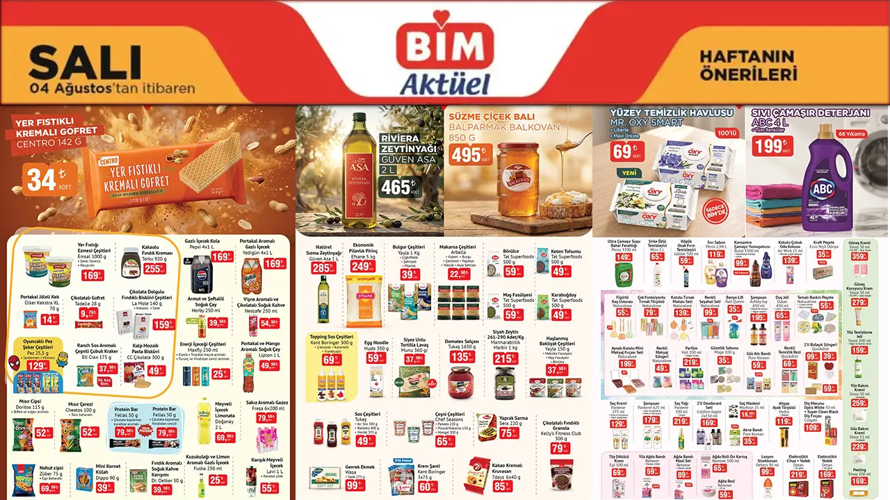 BİM 4 Ağustos 2026 Aktüel Ürünler Kataloğu