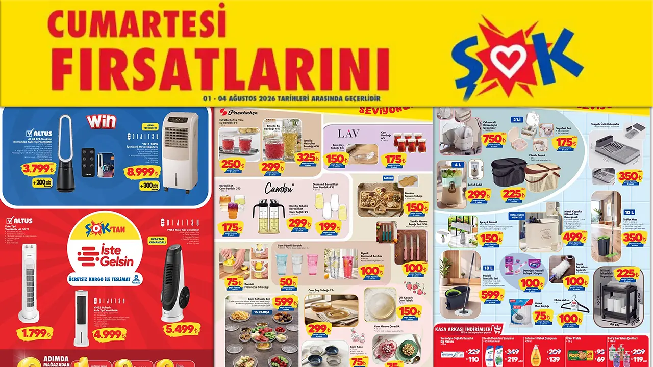 ŞOK 1 Ağustos 2026 Aktüel Ürünler Kataloğu