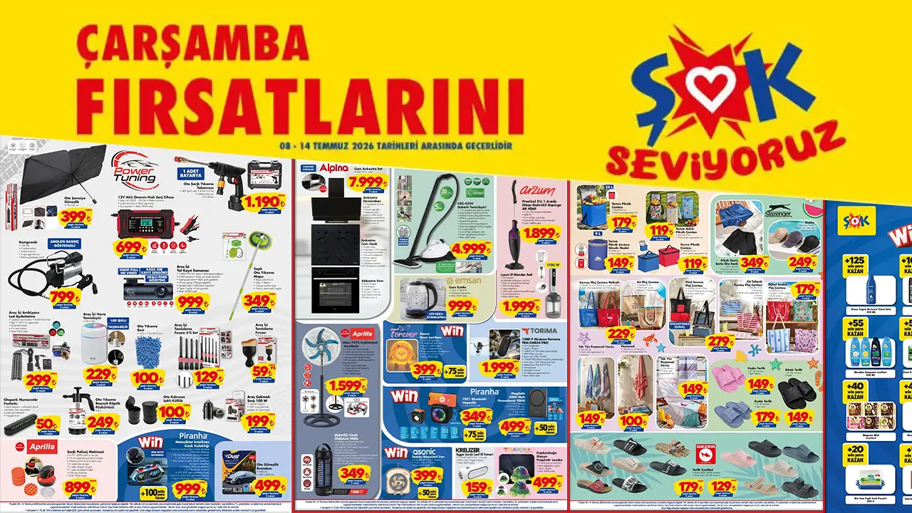 ŞOK 8 Temmuz 2026 Aktüel Ürünler Kataloğu