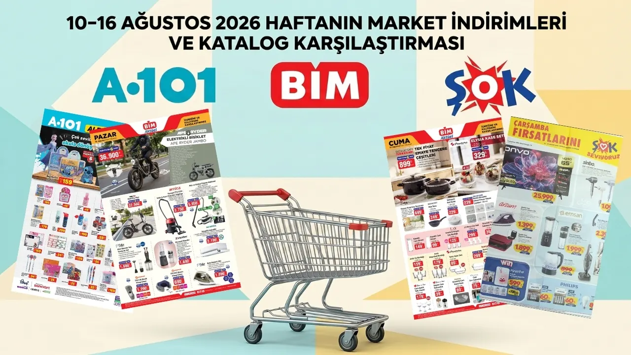 Bu Hafta Markete Gitmeden Önce Bakın: BİM, ŞOK ve A101’in 10-16 Ağustos 2026 Katalogları