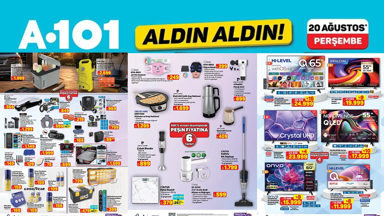 A101 20 Ağustos 2026 Aktüel Ürünler Kataloğu
