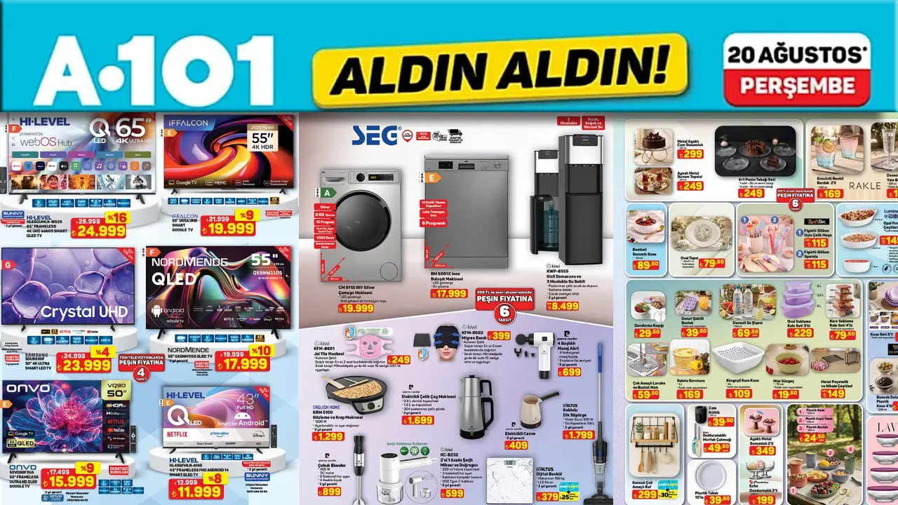 A101 20 Ağustos 2026 Aktüel Ürünler Kataloğu