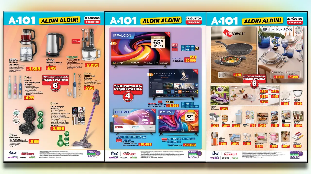A101 27 Ağustos 2026 Aktüel Ürünler Kataloğu