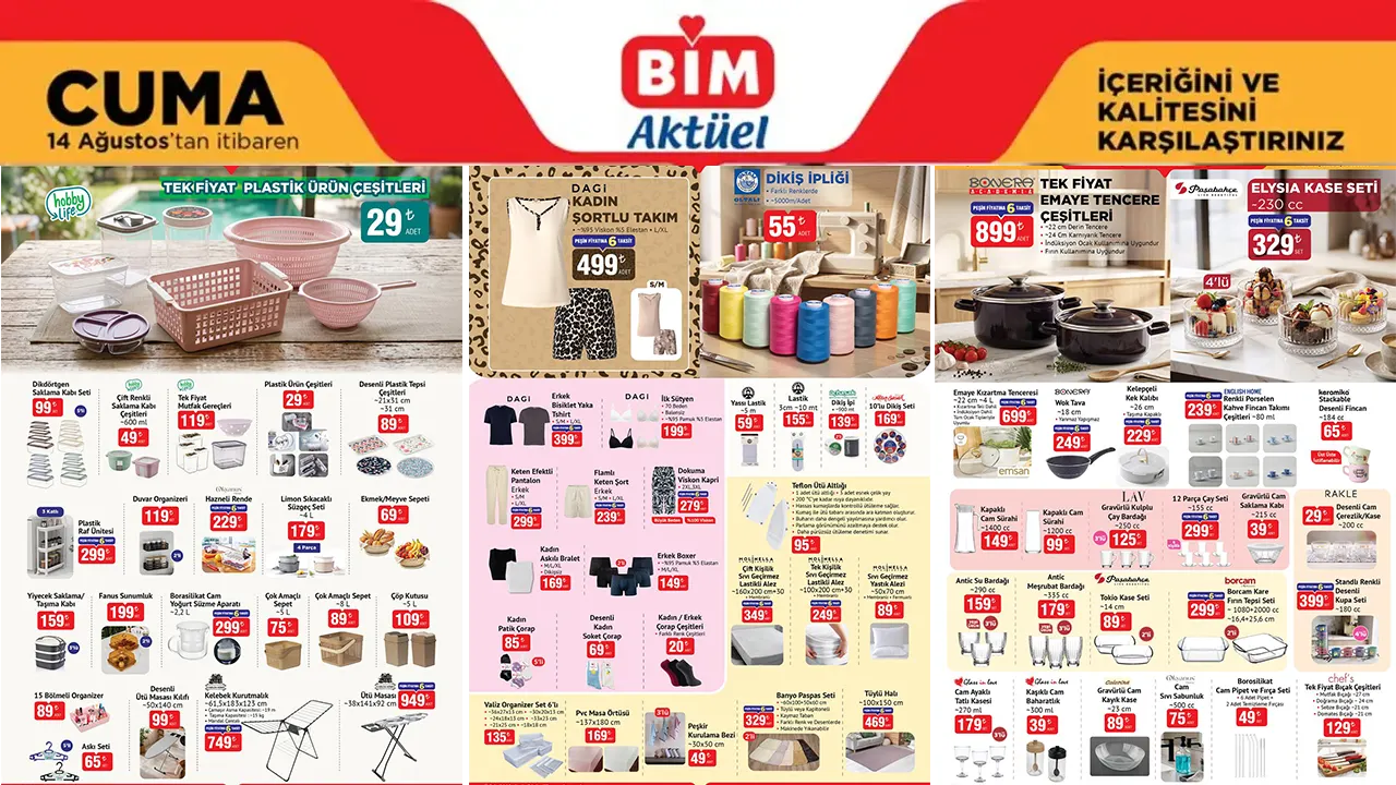 Photo: aktuel-urunler.com BİM Aktüel 14 August 2026 Catalog: Samsung Galaxy A16, Kitchenware & Home Deals