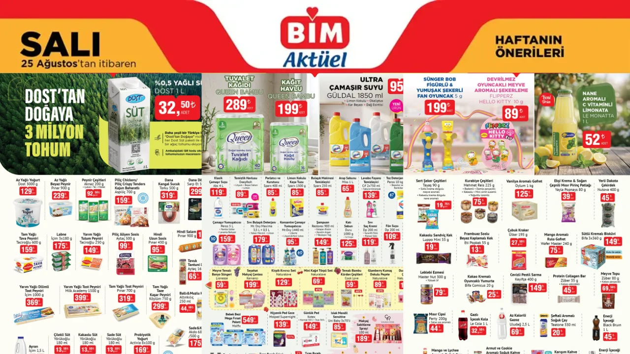 BİM 25 Ağustos 2026 Aktüel Ürünler Kataloğu
