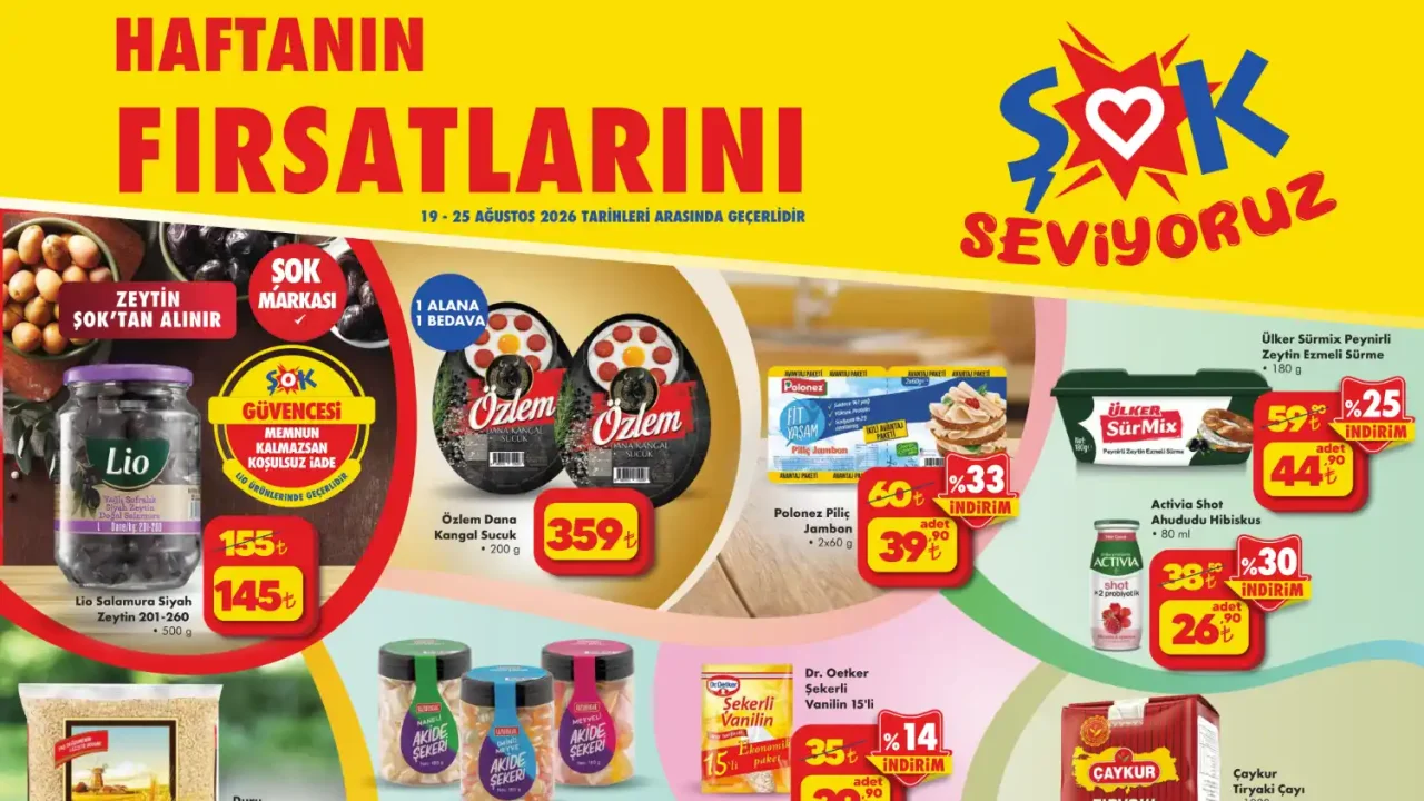 ŞOK 19 Ağustos 2026 Aktüel Ürünler Kataloğu