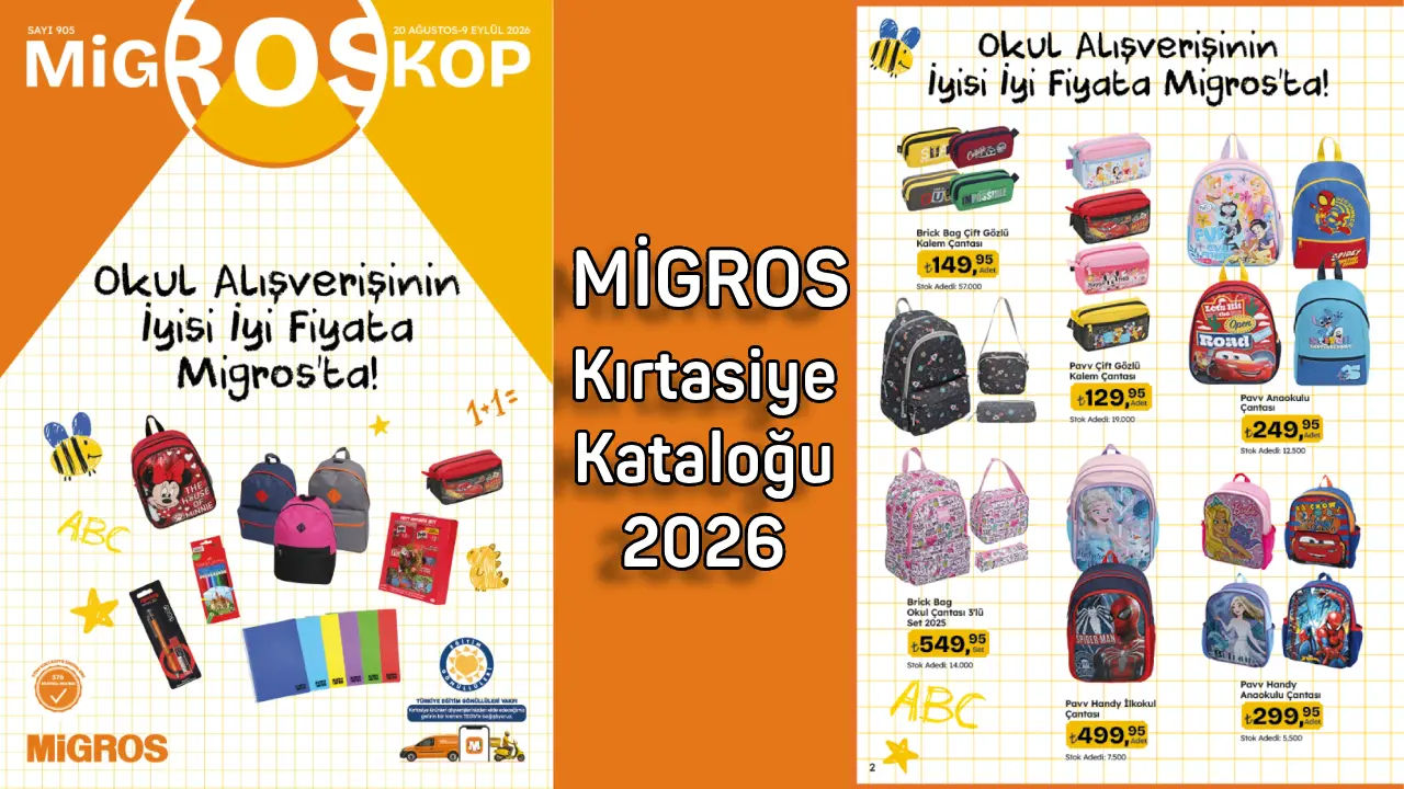 Migros Kırtasiye Kataloğunu Açıkladı: Okula Dönüş Kataloğu Yayında!