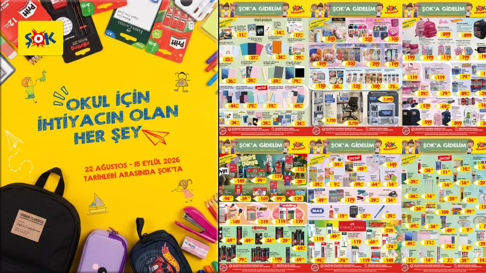 Şok 2026 Kırtasiye Kataloğuna Geç