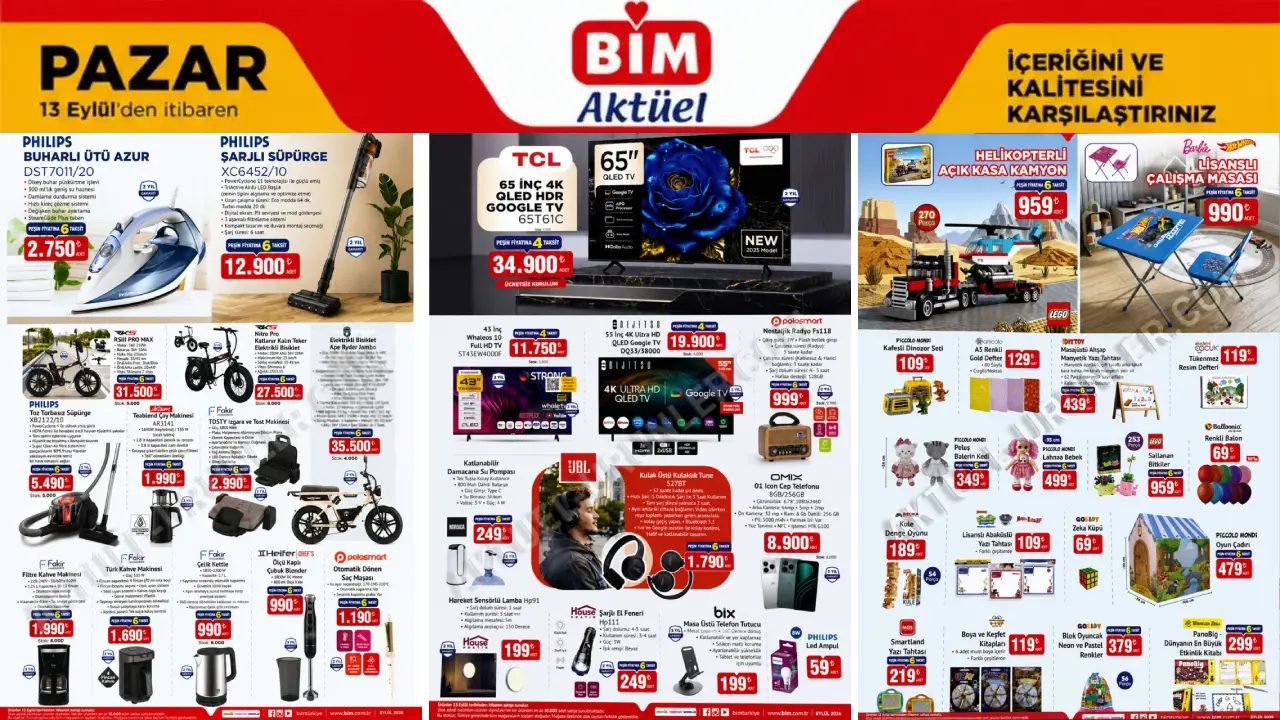 BİM 13 Eylül 2026 Aktüel Ürünler Kataloğu