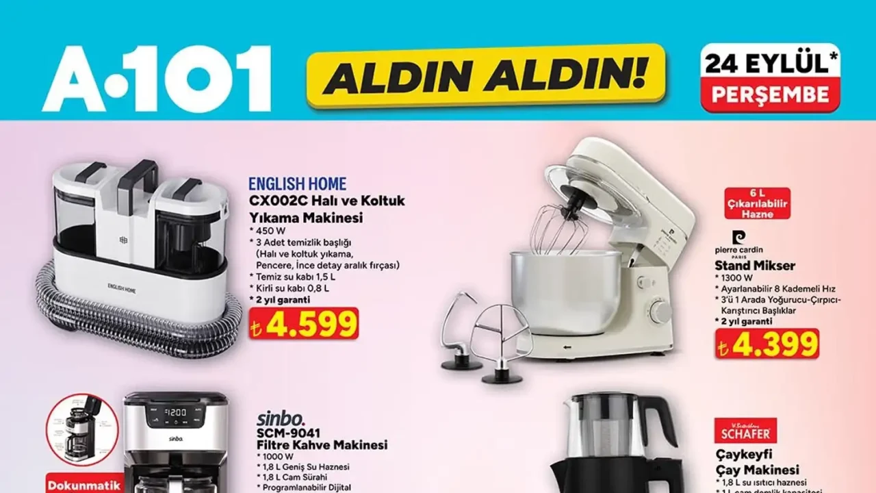 A101 24 Eylül 2026 Aktüel Ürünler Kataloğu